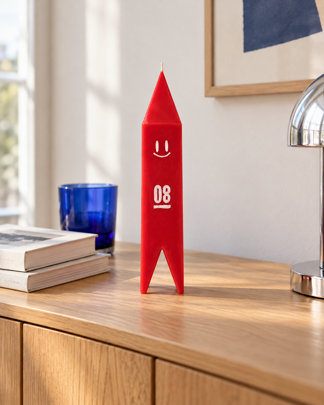 Yo’belisk — Sculptural Candle | Red
